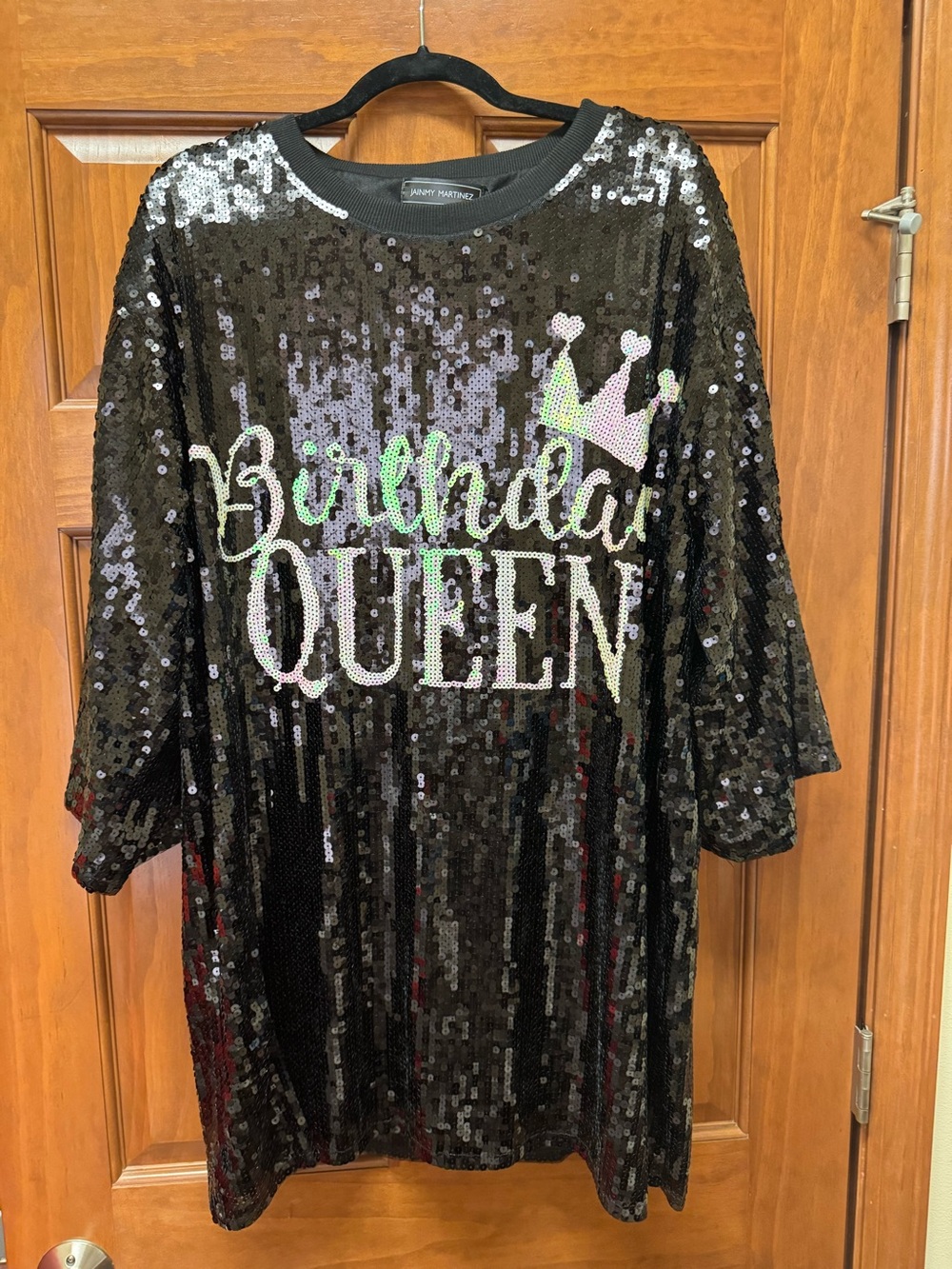 Jainmy Martinez Birthday Queen Black Sequin Dress/Top